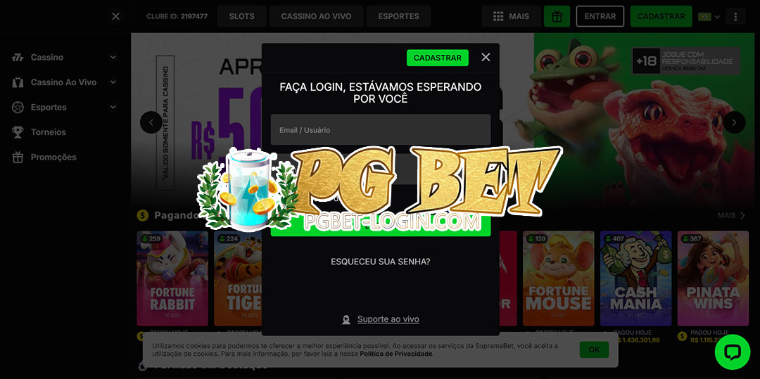 pg bet login