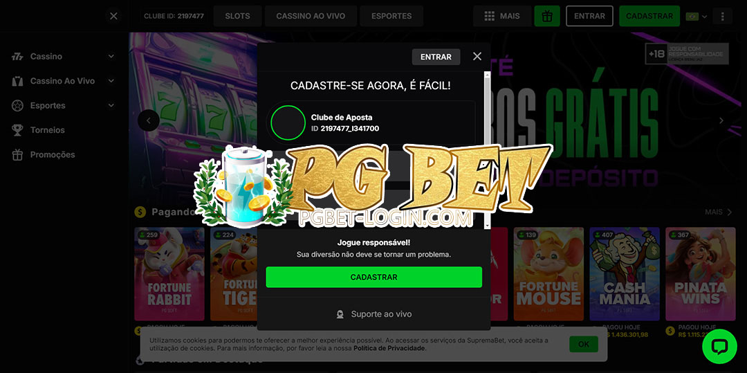 pg bet registrar
